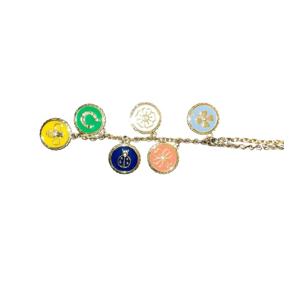 Talbots Jewelry - Talbots Gold Bracelet with Colorful Charms